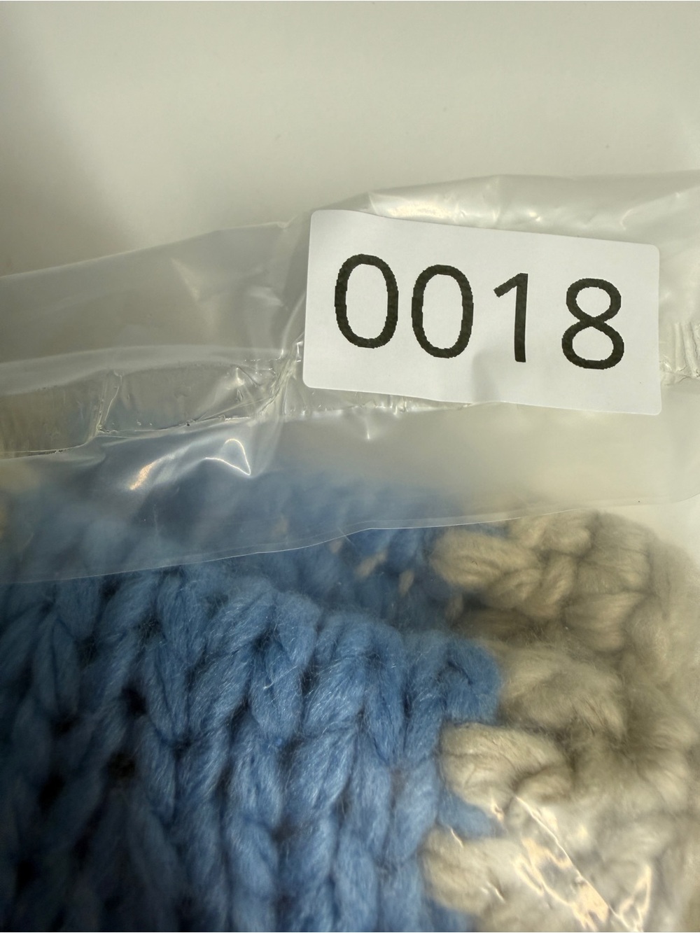 Le Lis Chunky V-Neck Sweater Vest in Blue and Cream - Picture 4 of 4